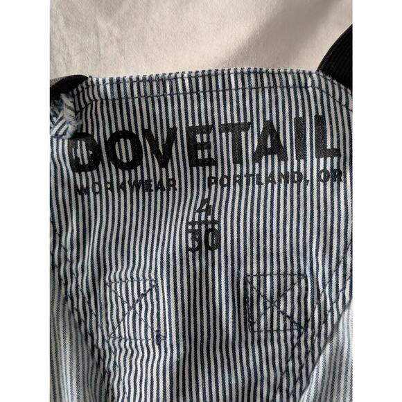 Dovetail Workwear Freshley Overalls Hickory Stripe 4/30 Vintage Finish Utility - Picture 6 of 12